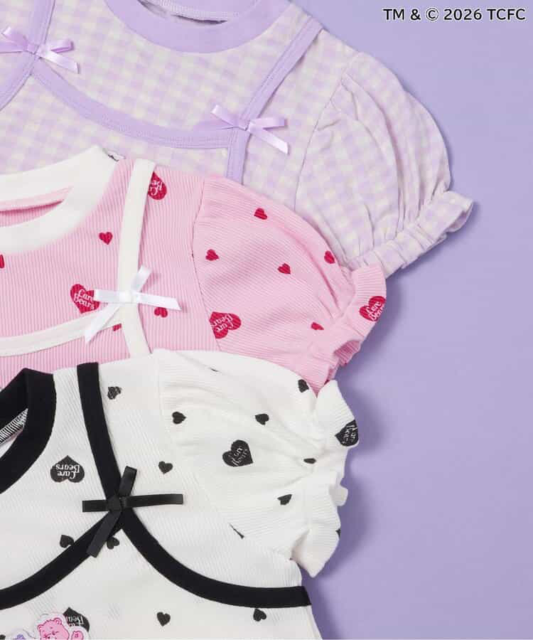 🇯🇵預訂 日本直送🇯🇵Apres les cours x Care Bears系列三色人物貼花吊帶短袖層疊上衣