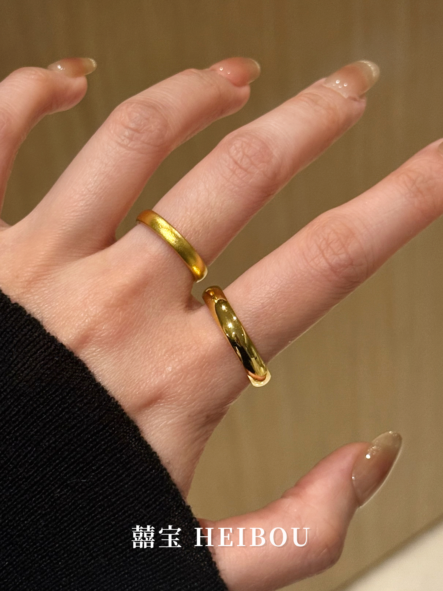 【无氢5D】光面/古法泥鳅背-戒指