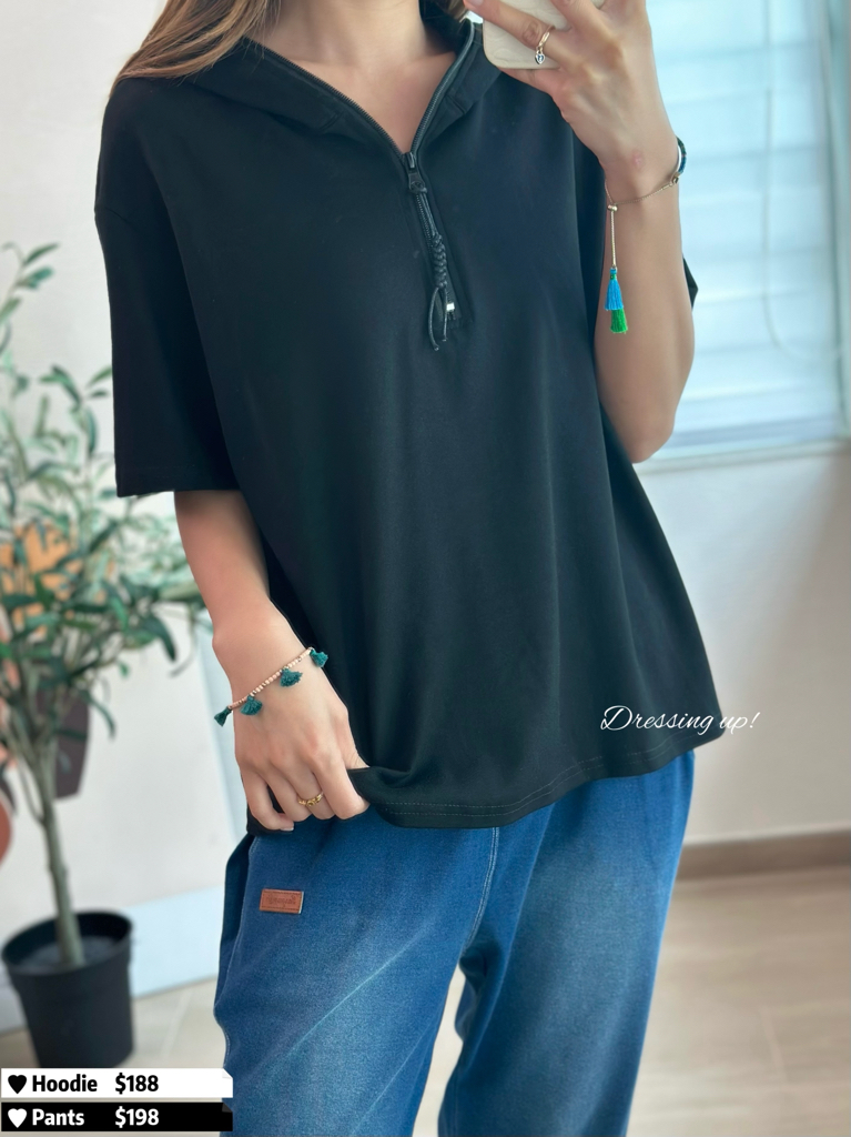 滑不溜手 ⎷ 軟棉有帽衞衣