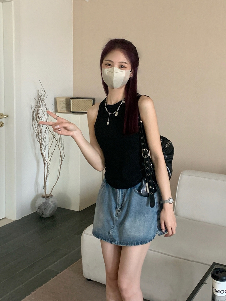 Plain Casual Tank Top 韩版休闲螺纹弹力背心（6 colours)