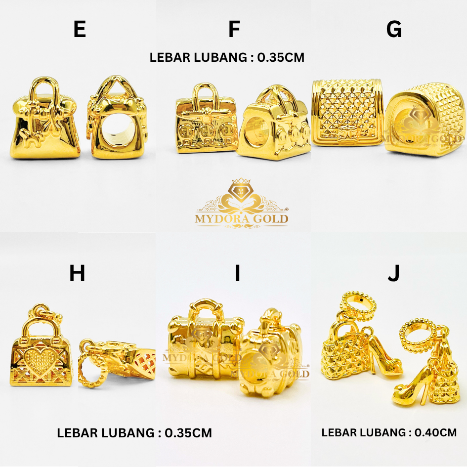 MYDORA Charm Bead LuxeBagg Elegance Collection (5G) l EMAS 916/22K
