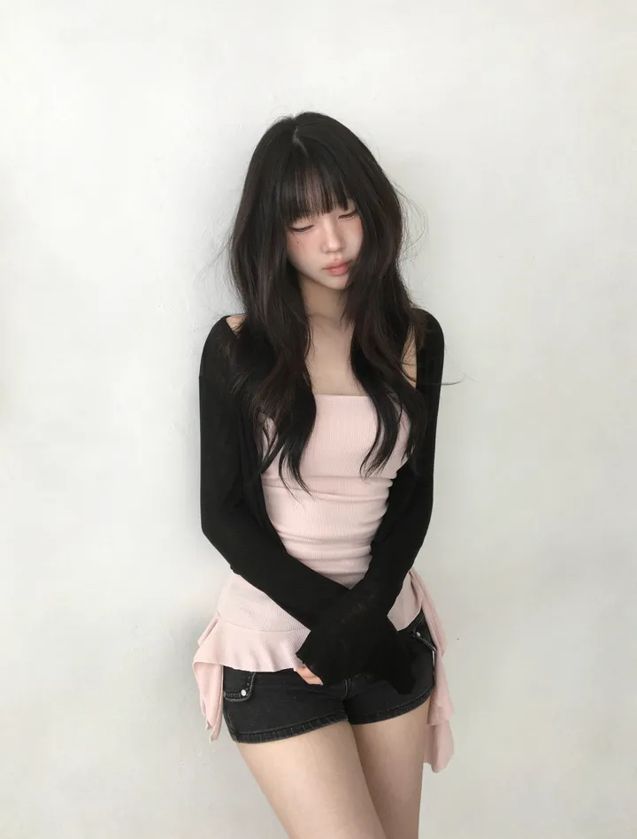 Asymmetrical Ruffle Ribbed Tube Top