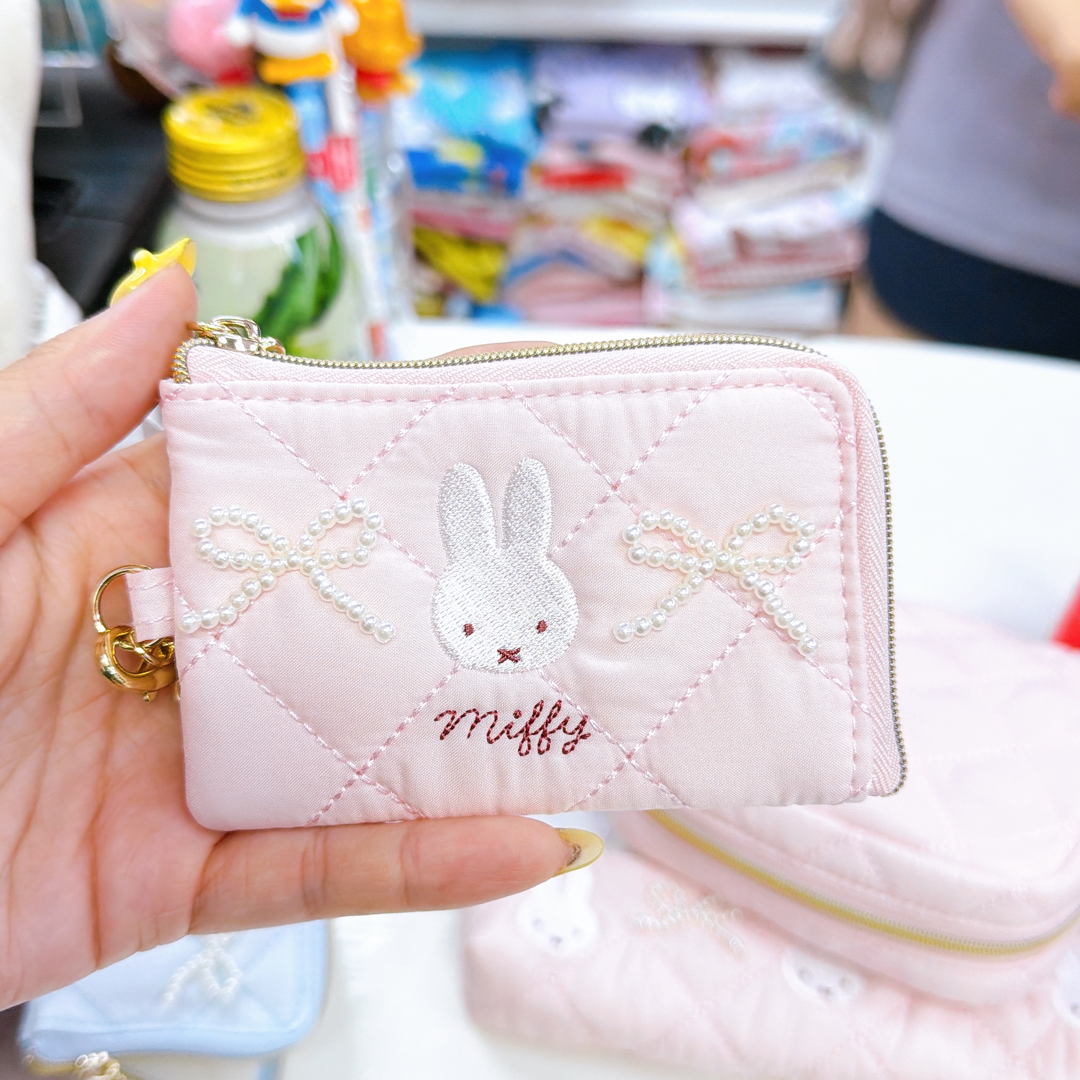 日本直送Miffy新款格紋化妝袋筆袋銀包