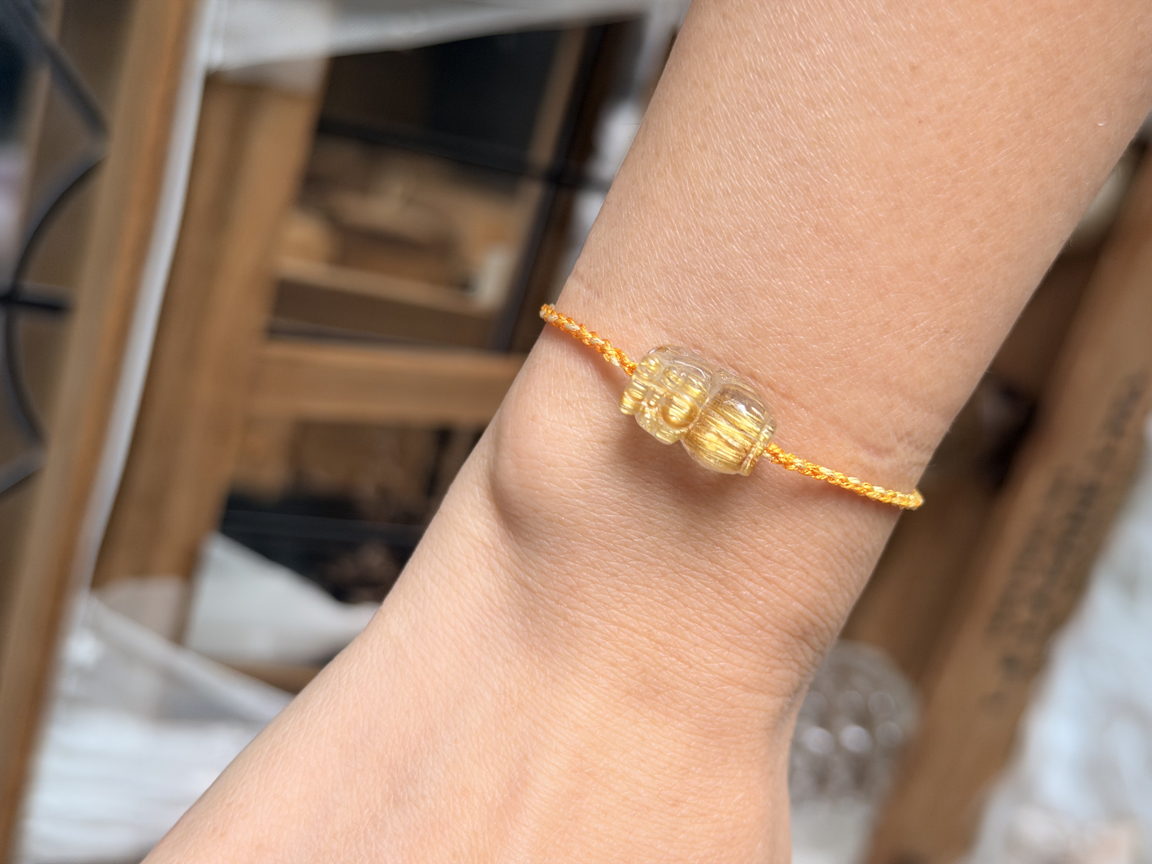 金鈦晶貔貅襯手绳