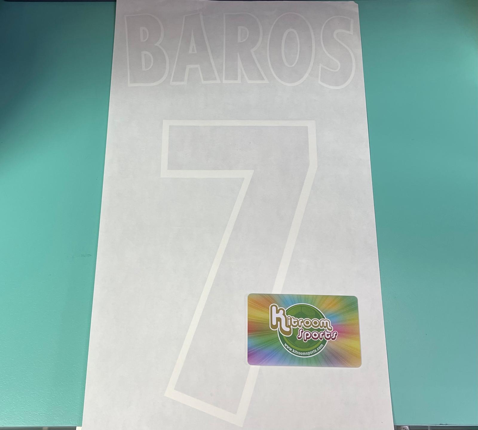 2007-08 Olympique Lyonnais 3rd Champions League Nameset #7 BAROS