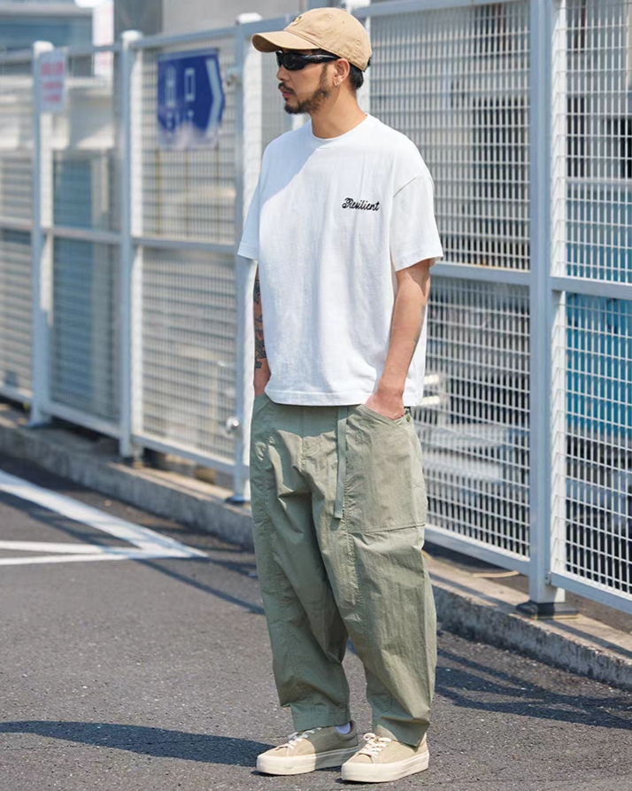 M1338 重磅洗水綉花短袖Tee