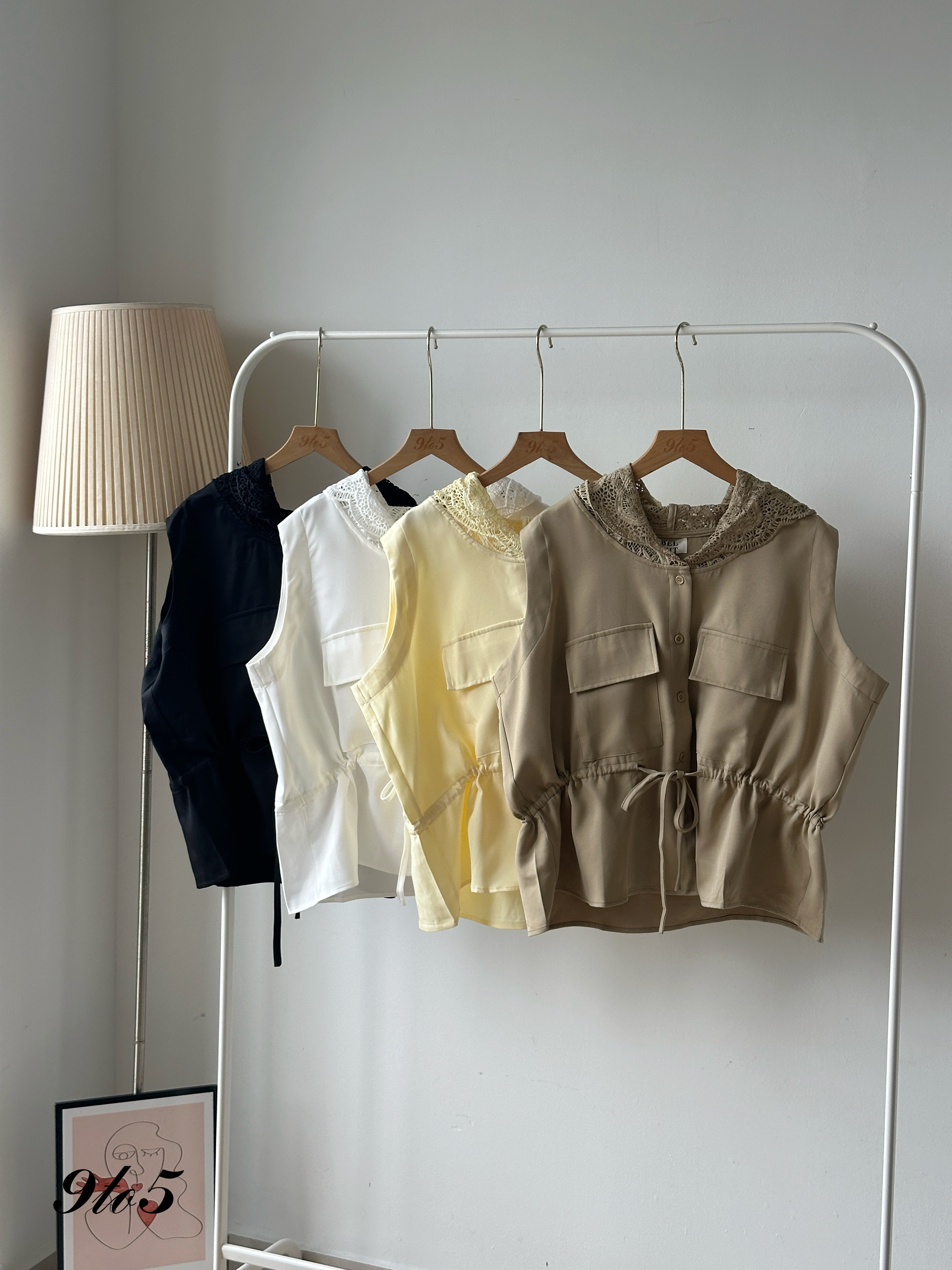 T4115 Lace Hood Oversize Top - 4 Colors 