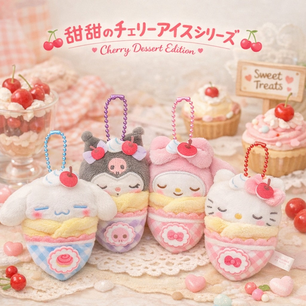 預訂 | 🍒🍰 日本Sanrio 車厘子蛋糕系列掛件公仔