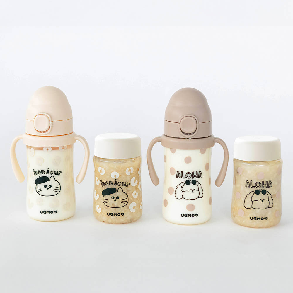 UBMOM 萌遊世界系列PPSU吸管杯 (200ml) -原裝配彈蓋帶重力球及直飲管
