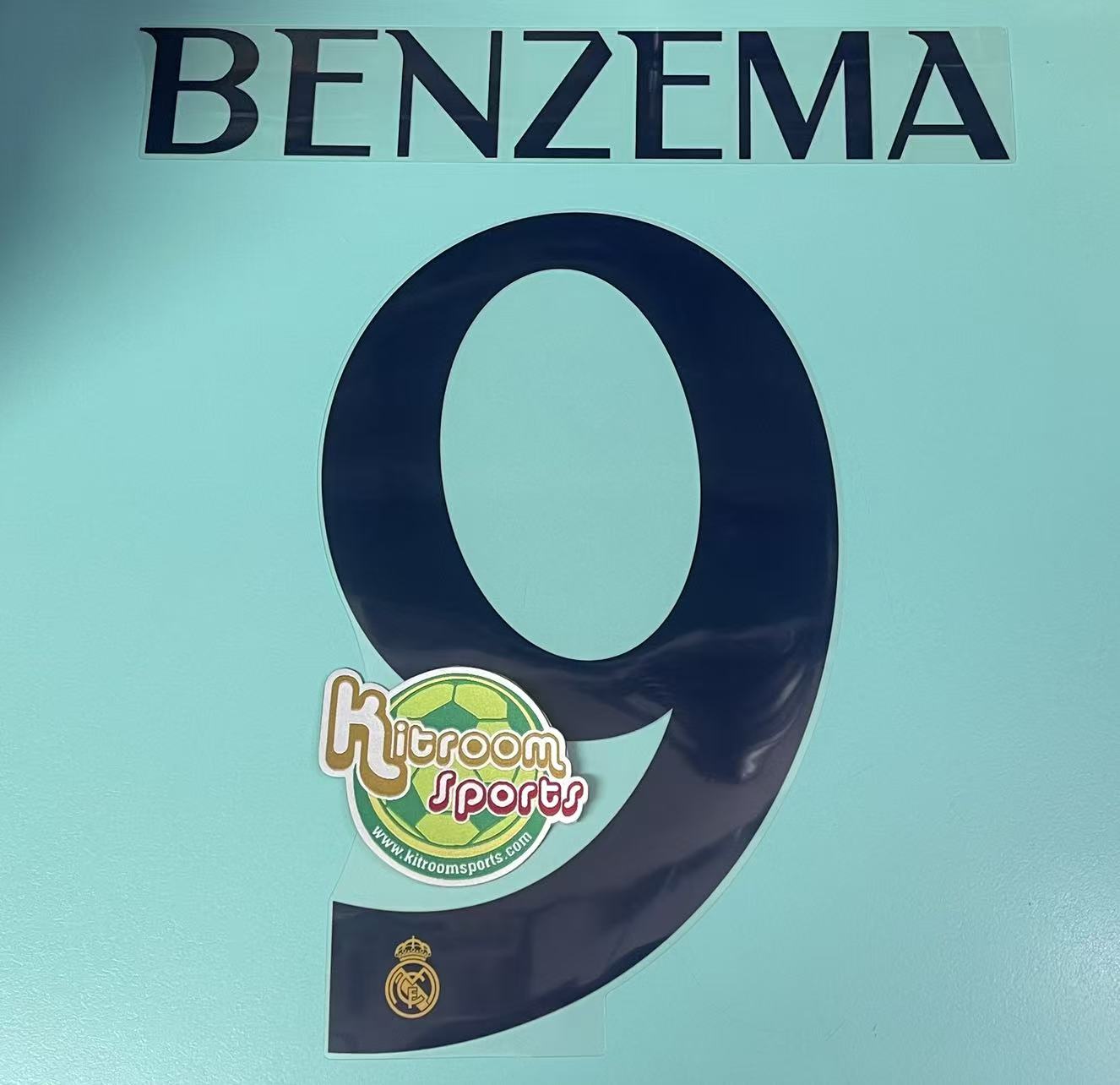 2023-24 Real Madrid Home Nameset #9 BENZEMA