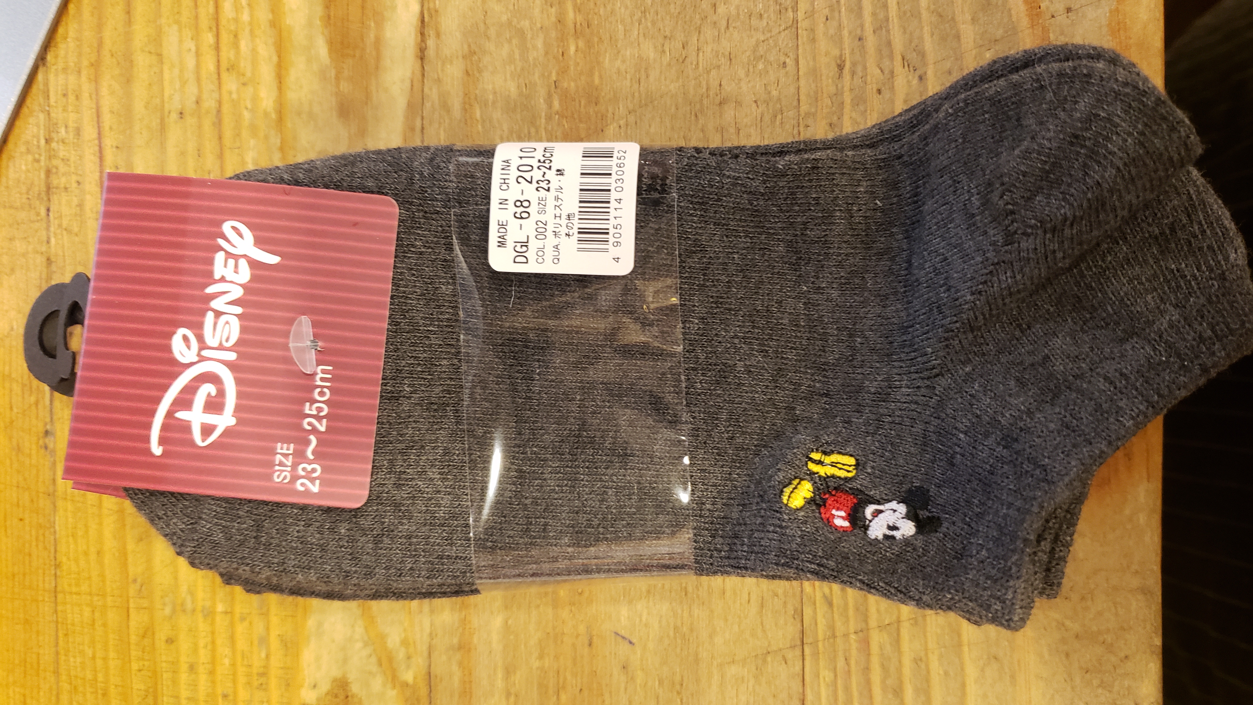 Disney 米奇刺繡短襪