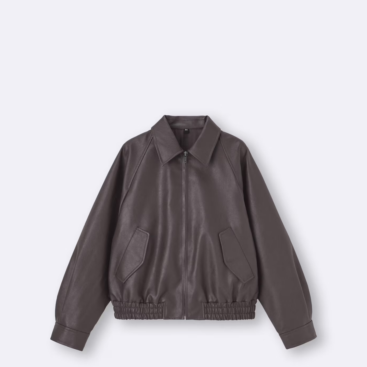 GU Faux Leather Harrington Jacket