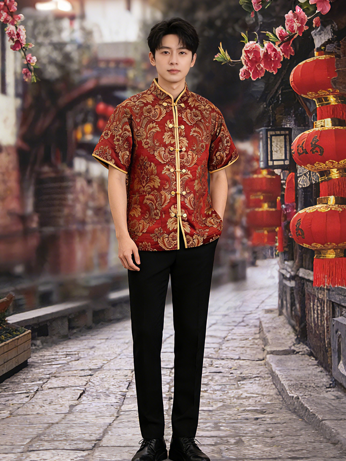 Male Oriental SamFu Top MC85