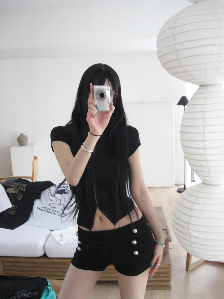 Mock Neck Slim-Fit Top