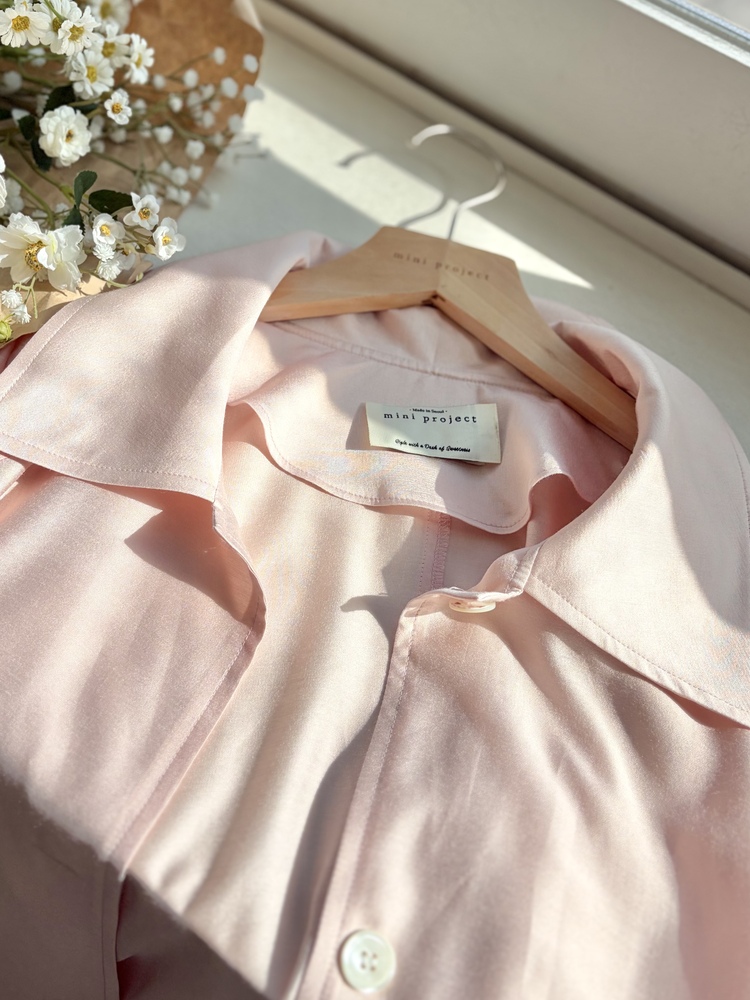 Silky Belted Trench Coat (Pink)