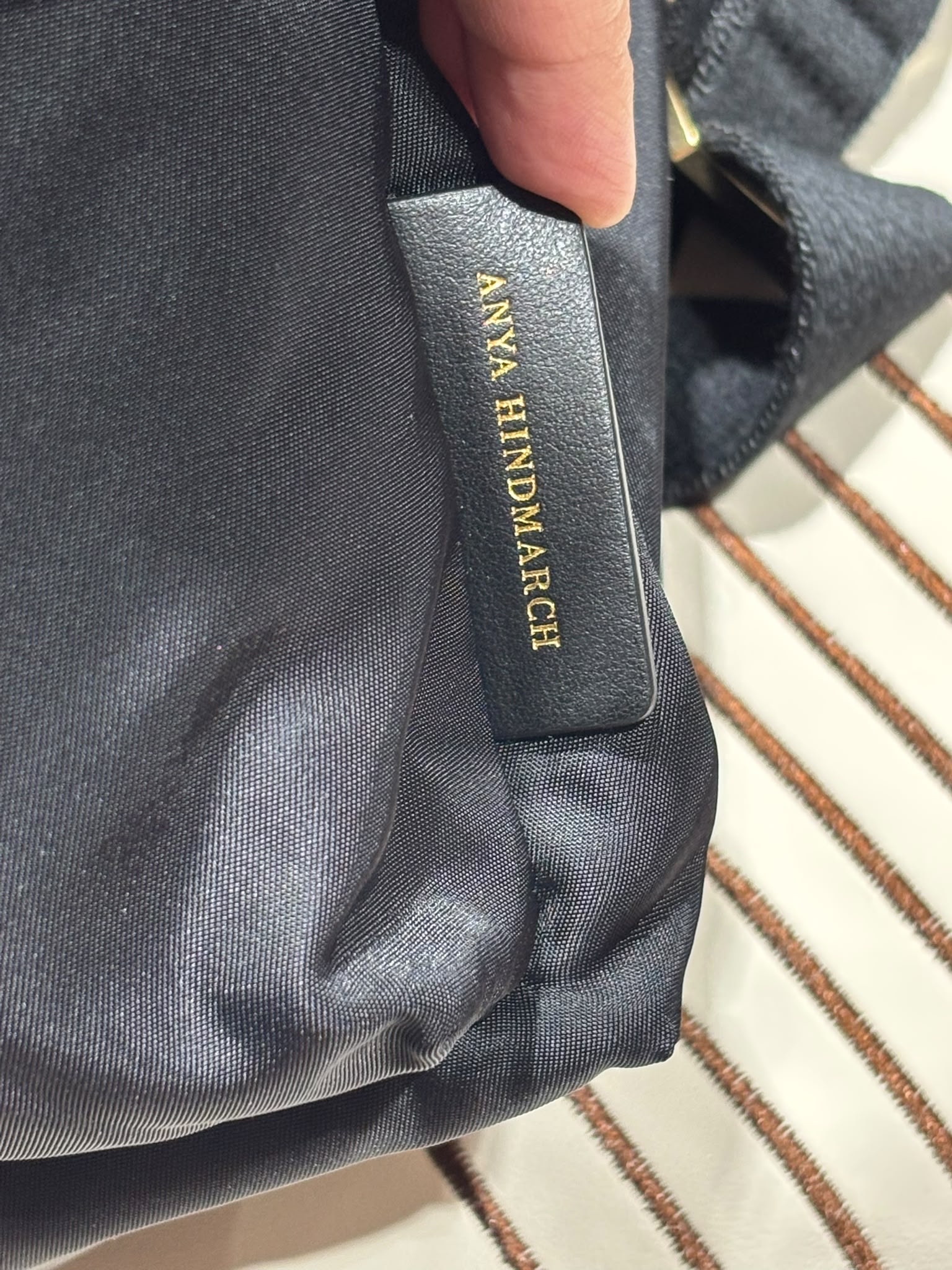 Anya Nylon Backpack Black 100%Authentic, 98%new ✅shopping bag 