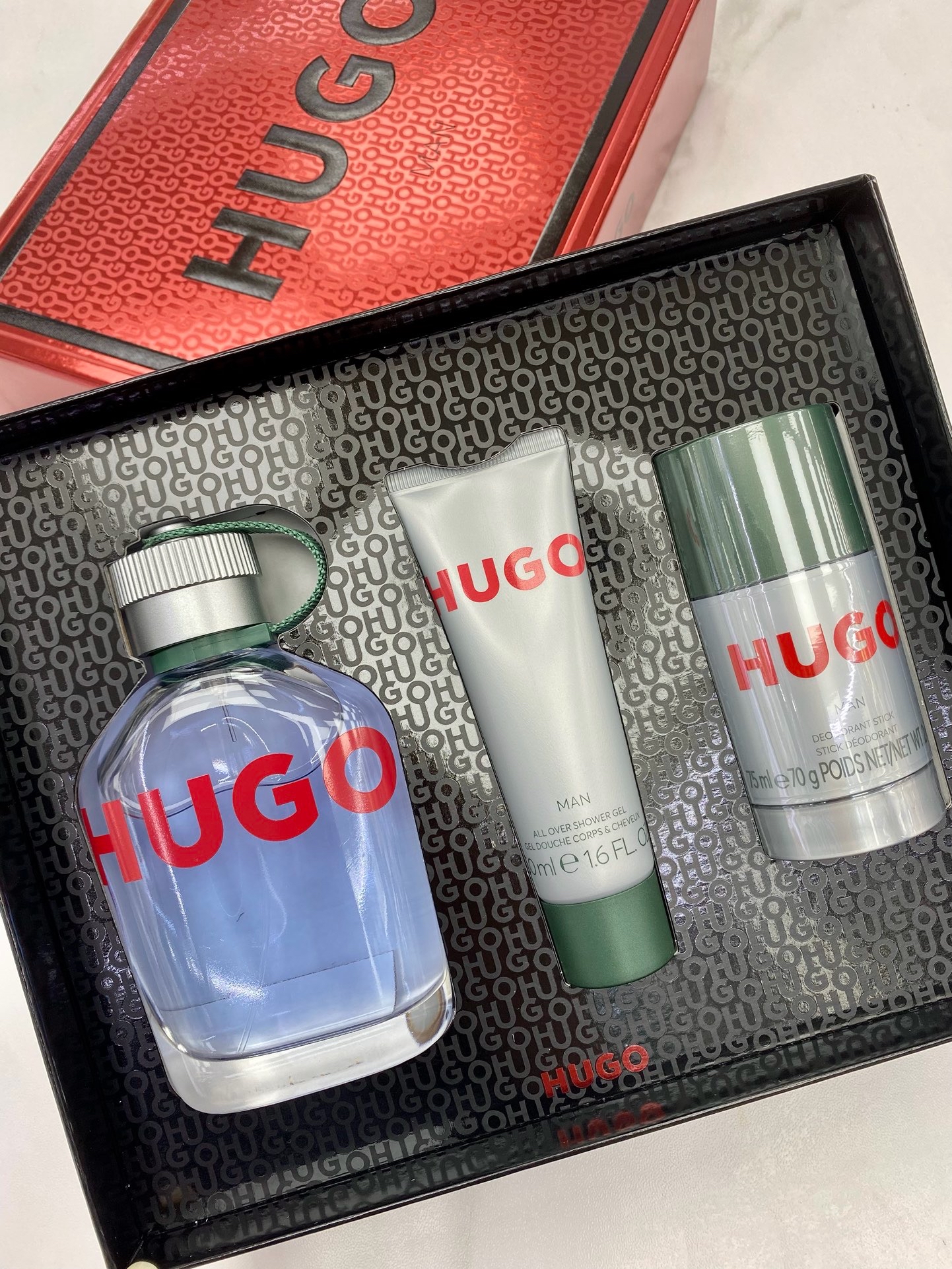 HUGO BOSS HUGO MAN Eau De Toilette 綠水壺男士淡香水3件套