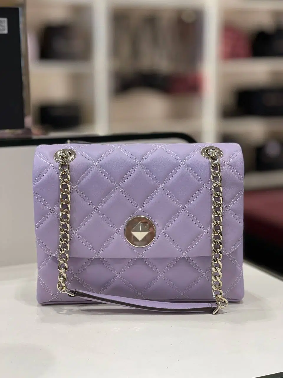 香港現貨-Kate Spade Natalia small flap Shoulder bag / crossbody light purple color