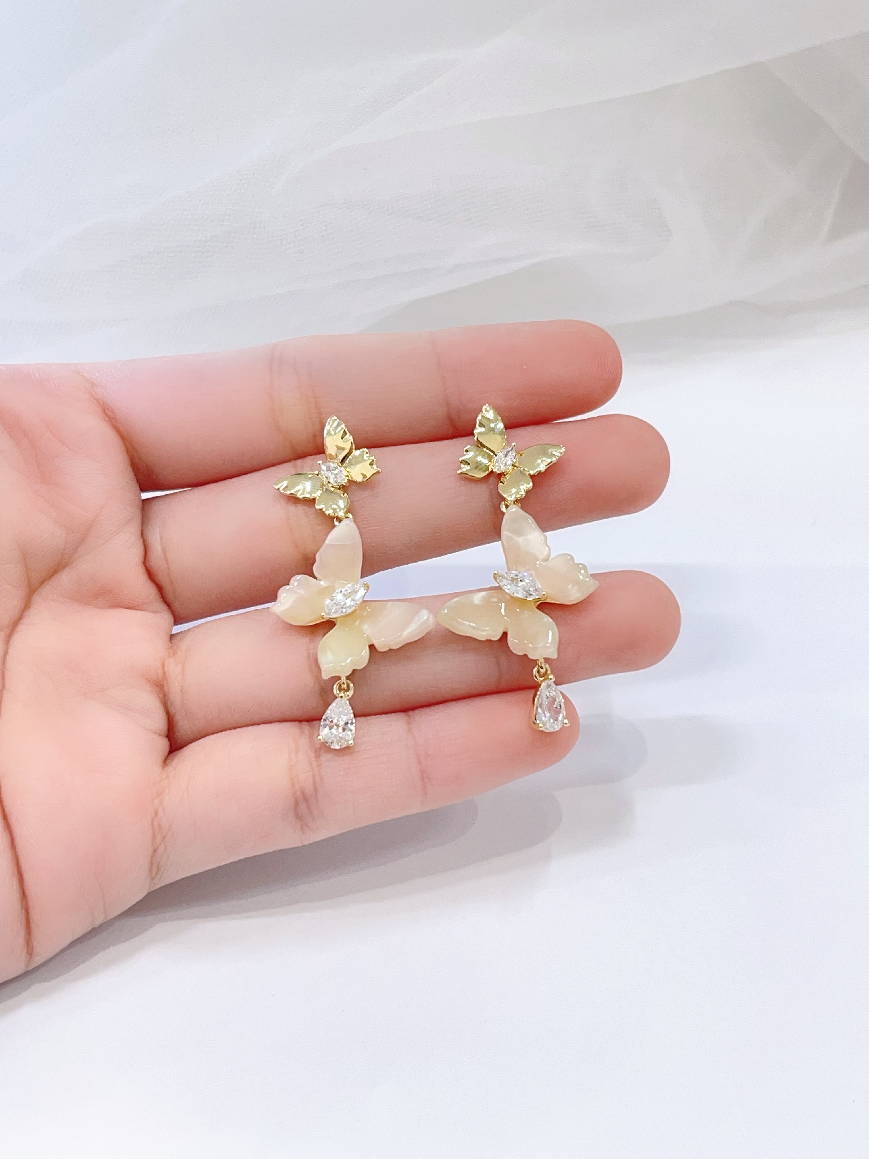 好精致的一款双蝴蝶耳环🦋