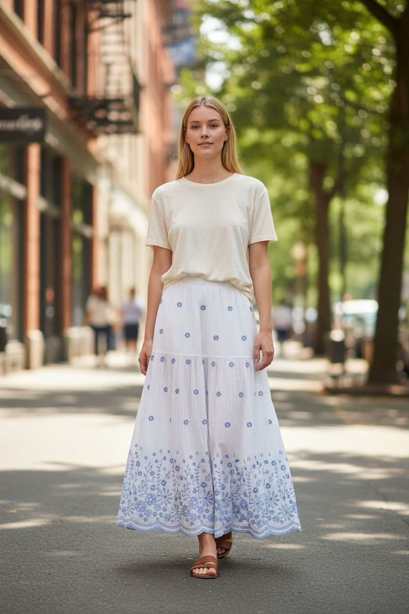 🌟重工刺綉全橡筋腰New款裙💞