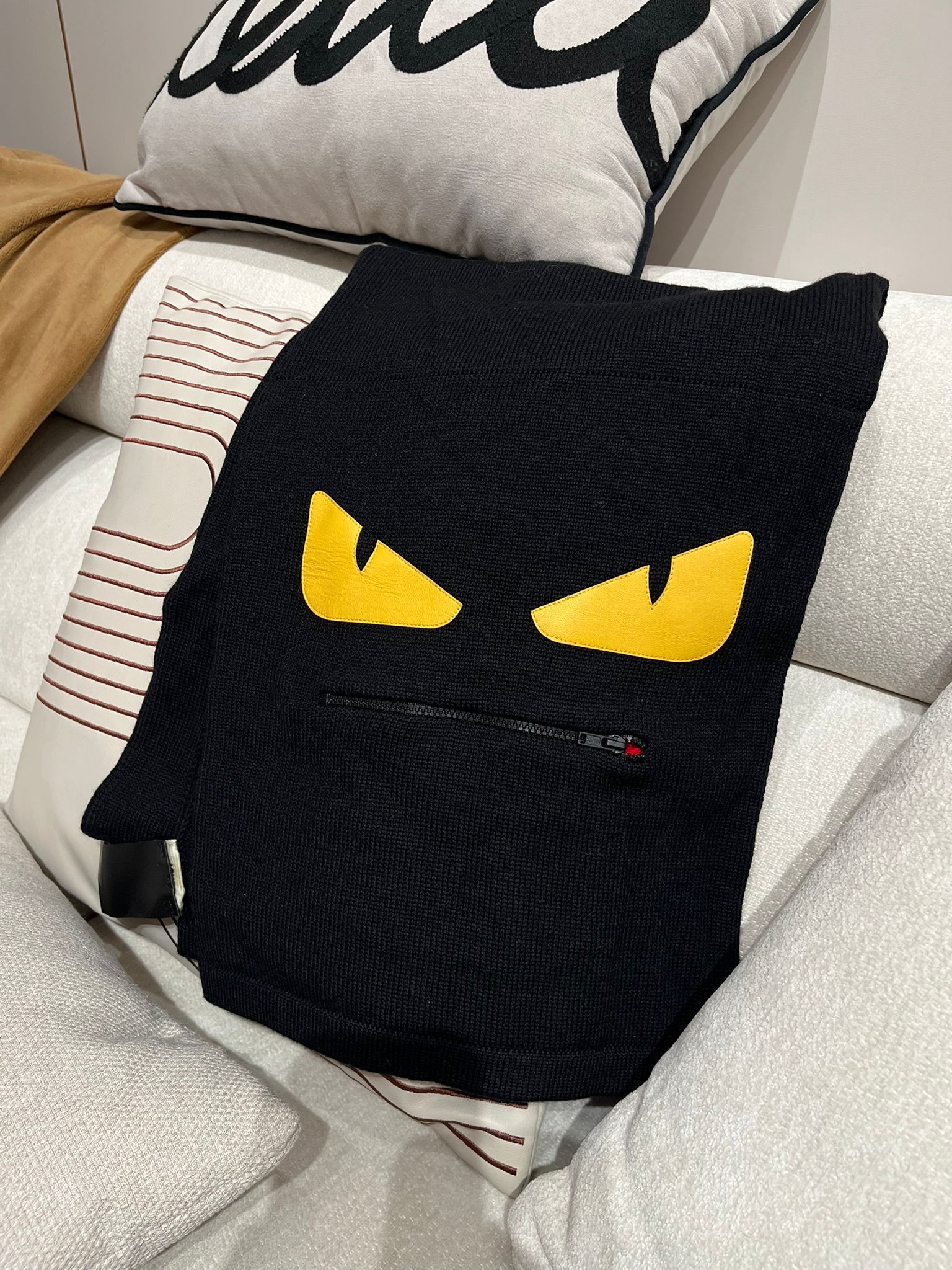 Fendi Monster Scarf 100%Authentic,98%new