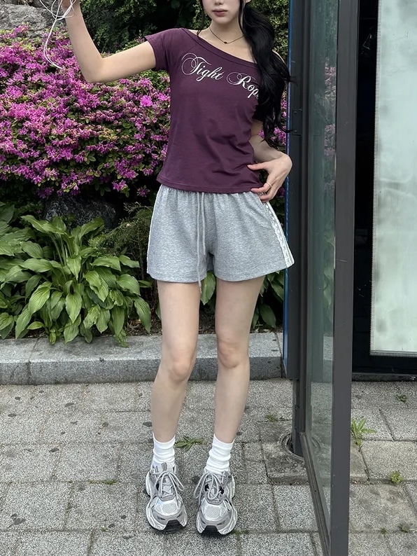Script Wide Neck Graphic Tee