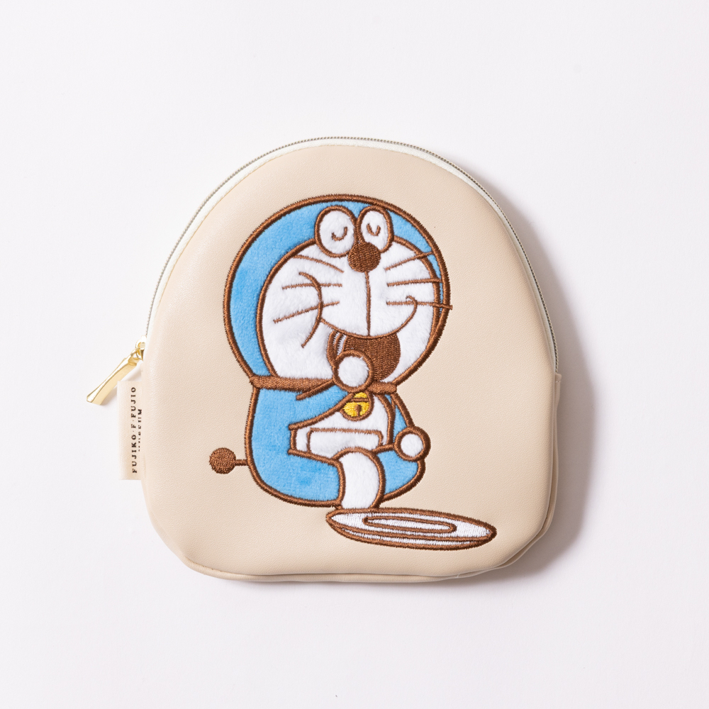 [訂購] 多啦A夢拉鏈袋 小物袋 Pouch 毛絨刺繡 Doraemon｜多啦A夢禮物