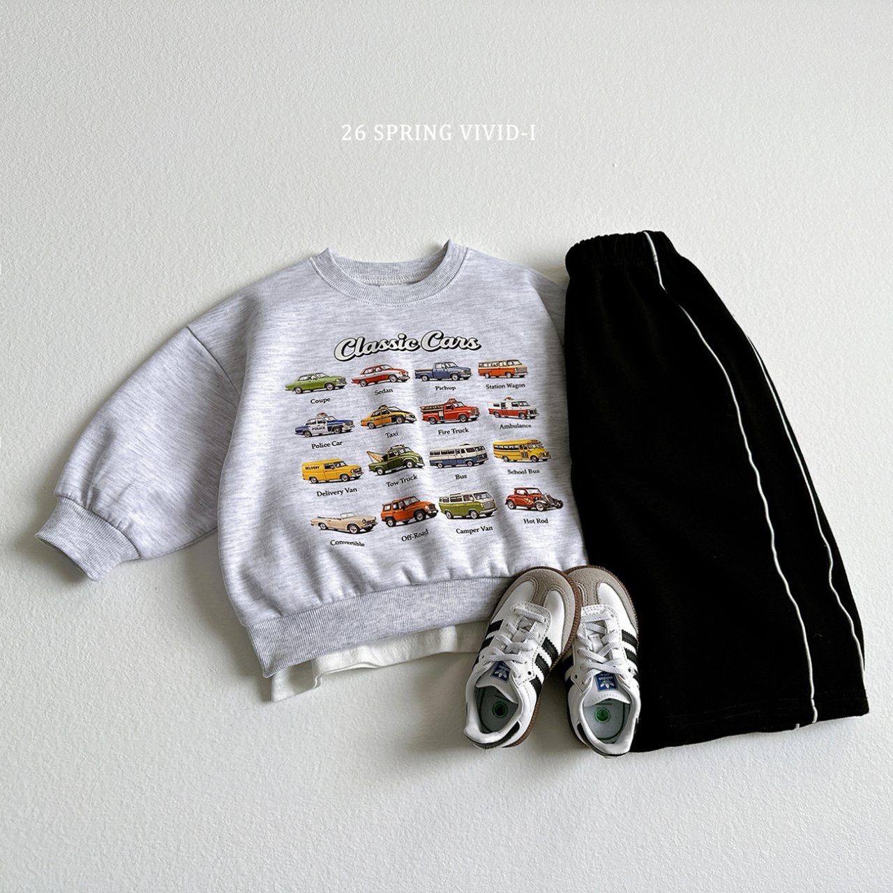 🌸預訂 韓國直送🌸🇰🇷VIVIDI三色兩線條寬鬆闊腳運動褲