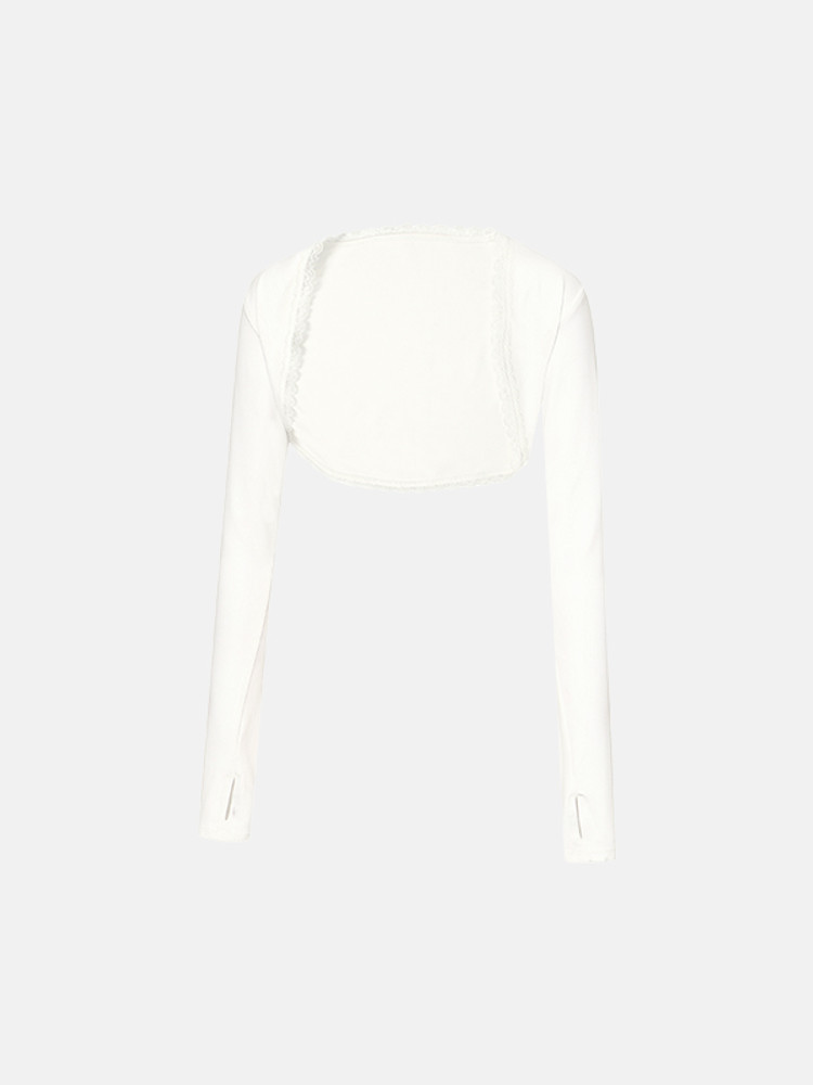 預購_Lace bolero cardigan by Grandeline
