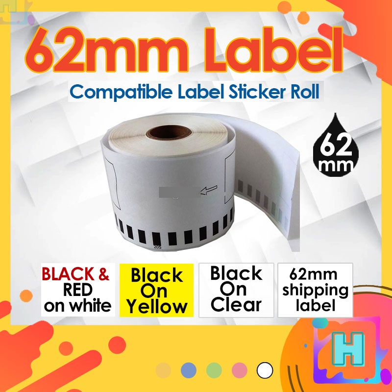 62mm Dk11202 Dk22205 Dk22113 Dk22606 Dk22251 compatible dk roll Label QL800 QL820NWB Sticker 22205 22251 22113 11202