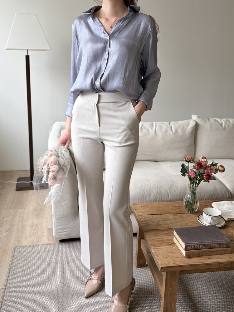 Classique Tailored Pants (Light Beige)