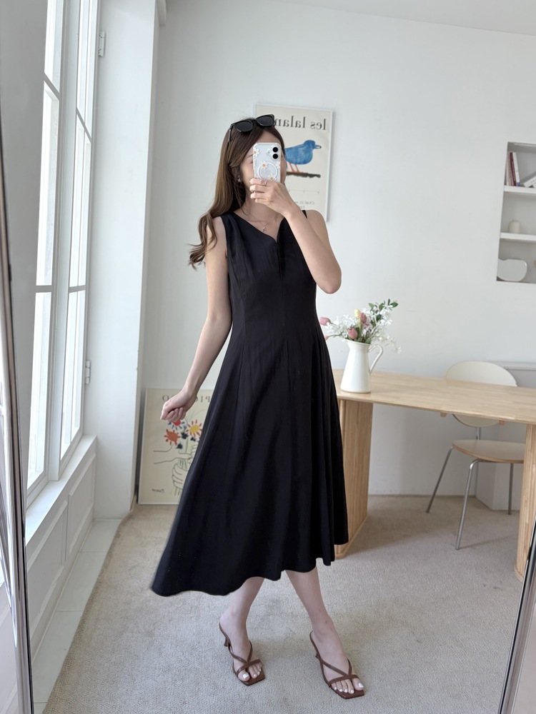 Daphne Flare Dress (Black)