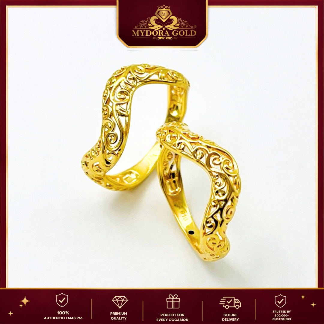 MYDORA Cincin Wave Corak Jawa (5G) l EMAS 916/22K