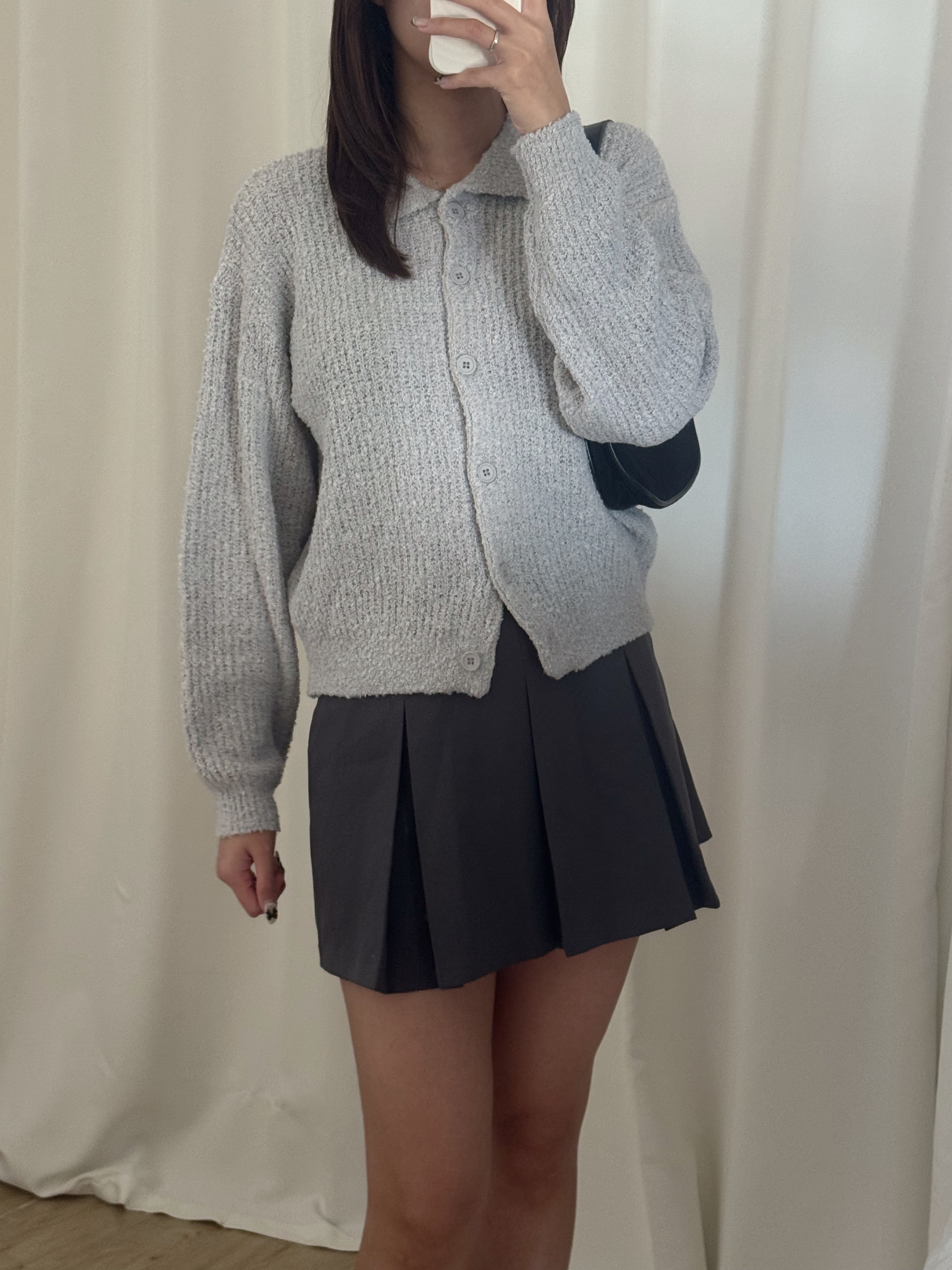 [超舒適不拮肉!]毛巾圈圈針織開鈕長袖上衣(四色入)