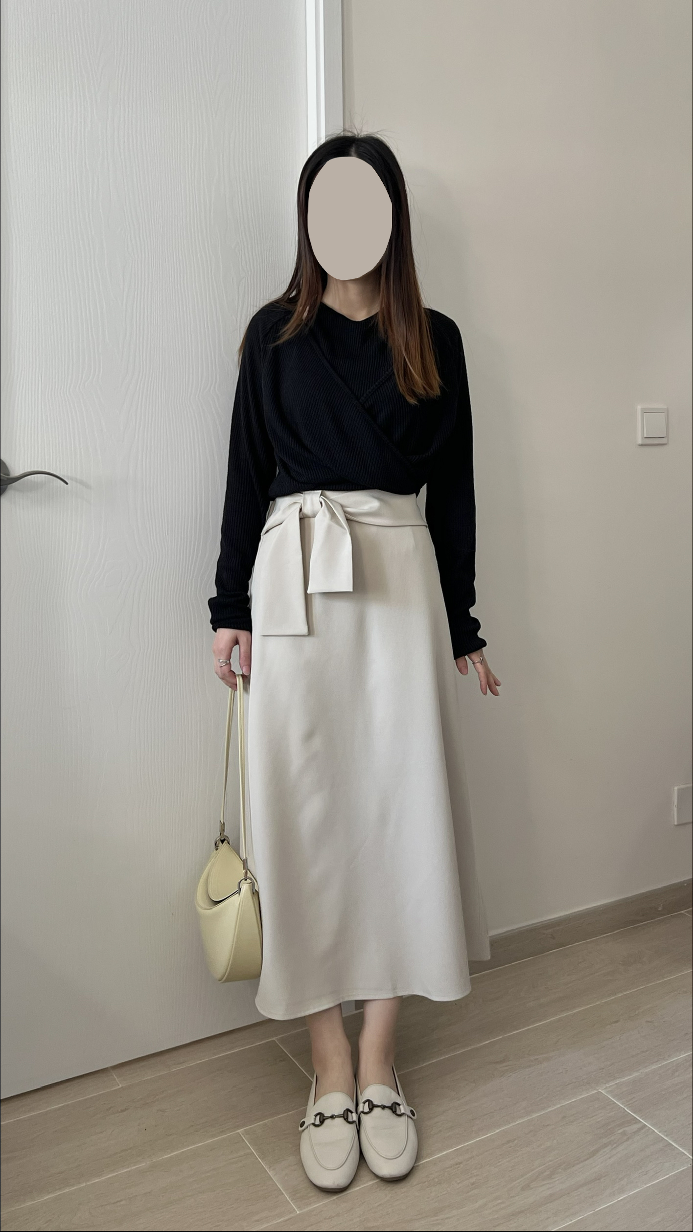 高貴優雅蝴蝶結長裙 修飾肚腩 