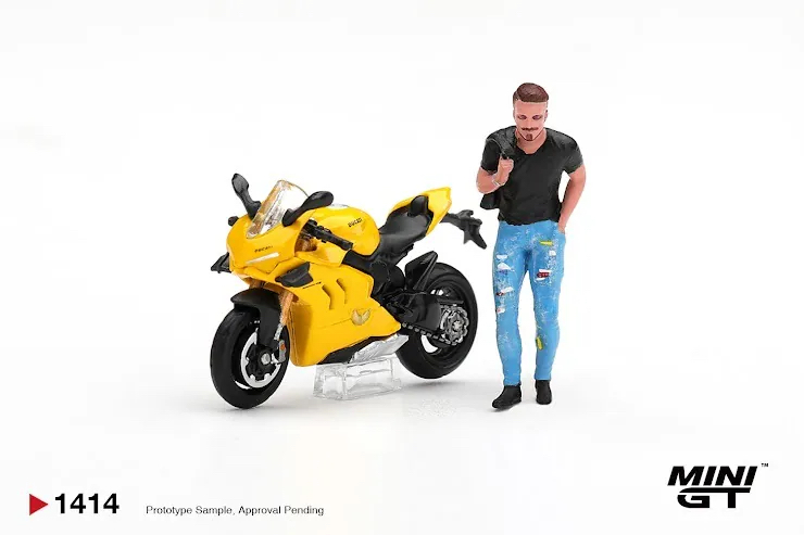 （預訂 Pre Order) Mini GT  ( MGT01414-L ) Ducati Panigale V4 S Giallo w/ figure 