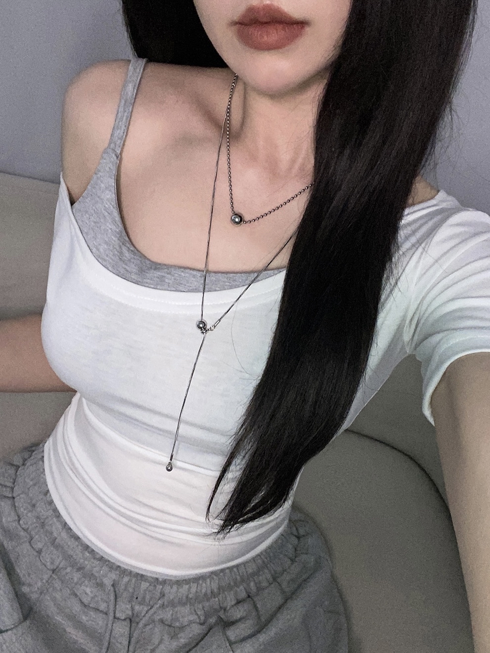 Asymmetrical Off-Shoulder Layered Top