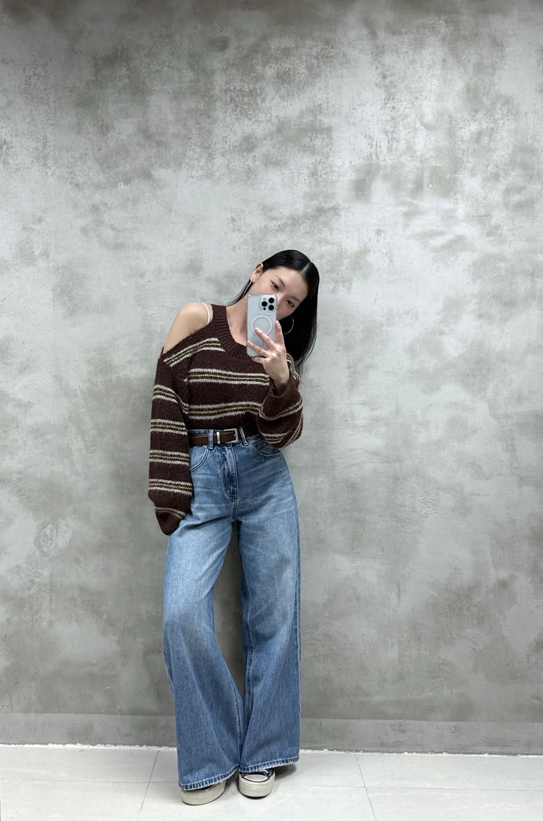 洗水直腳牛仔褲