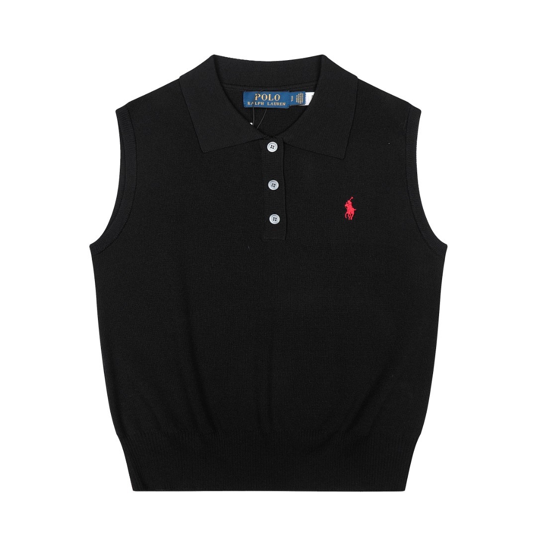 預訂 RL POLO 翻領三粒鈕無袖上衣 