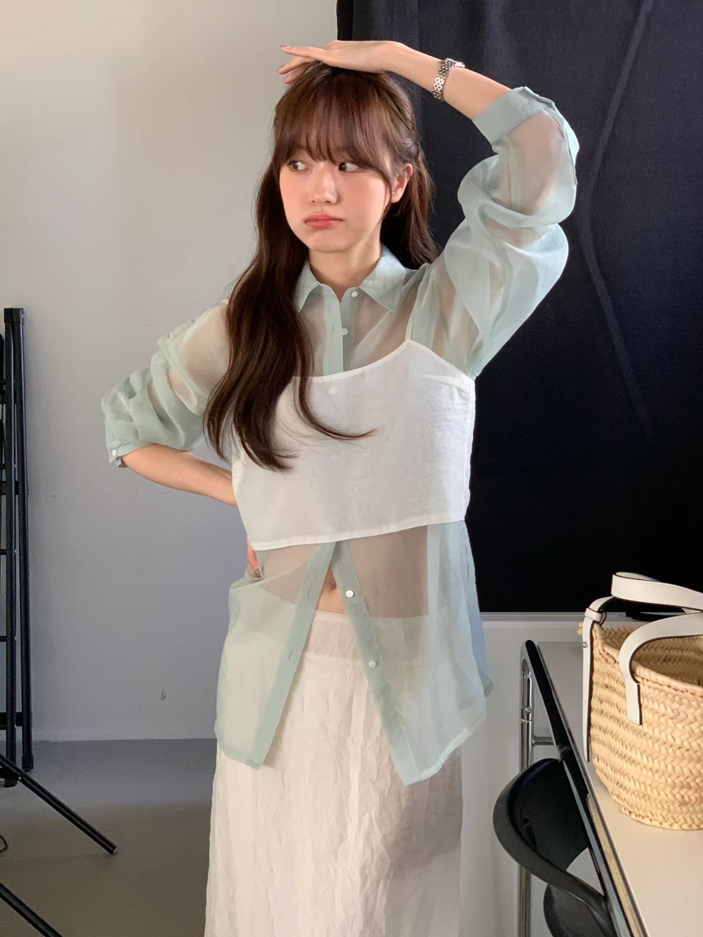🇰🇷東大門女裝 | Organza shirt 