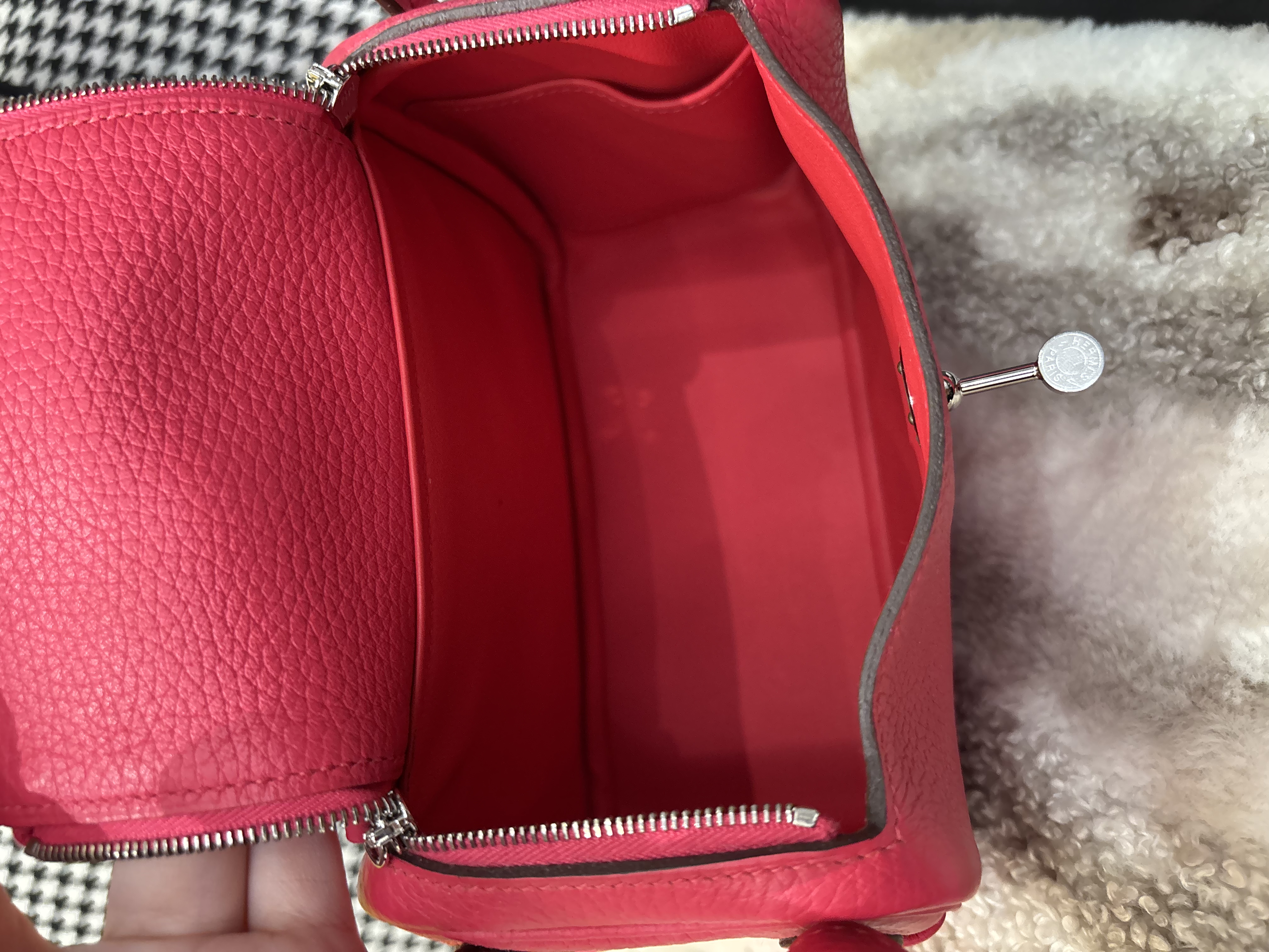 HERMES MINI LINDY ,STAMP Y, ROSE EXTREME CLEMENCE 100%Authentic ,99%new閑置品 ✅專門店收據✅dust bag ✅盒