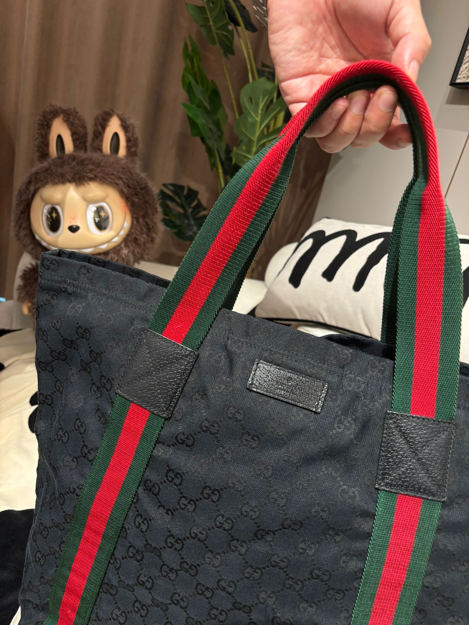 Gucci Canvas Tote Bag 100%Authentic, 98%New ✅Dust bag