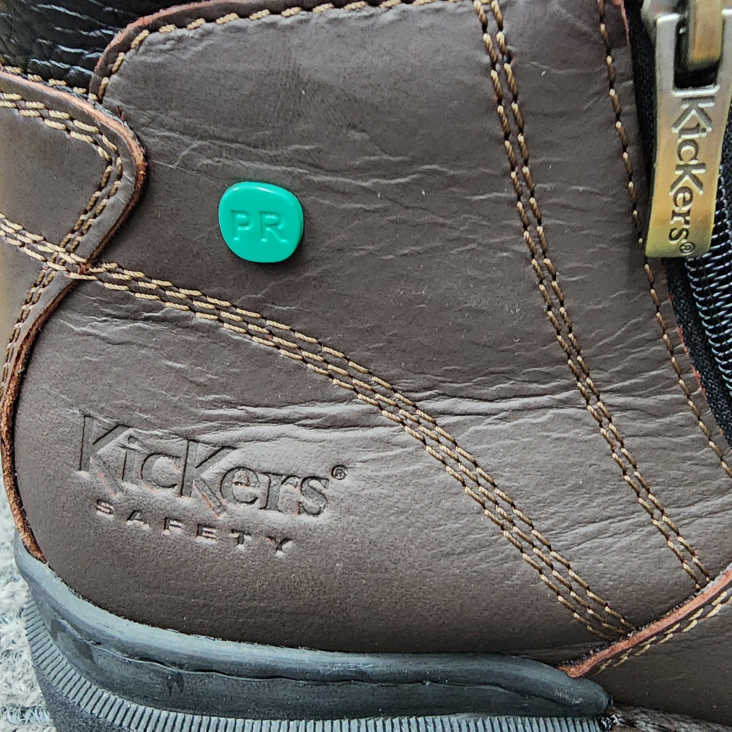  ️KicKers Safety Shoes KK 601 SIRIM DOSH Dual Zip Black Cherry Steel Plate Toe Cap Kasut Keselamatan