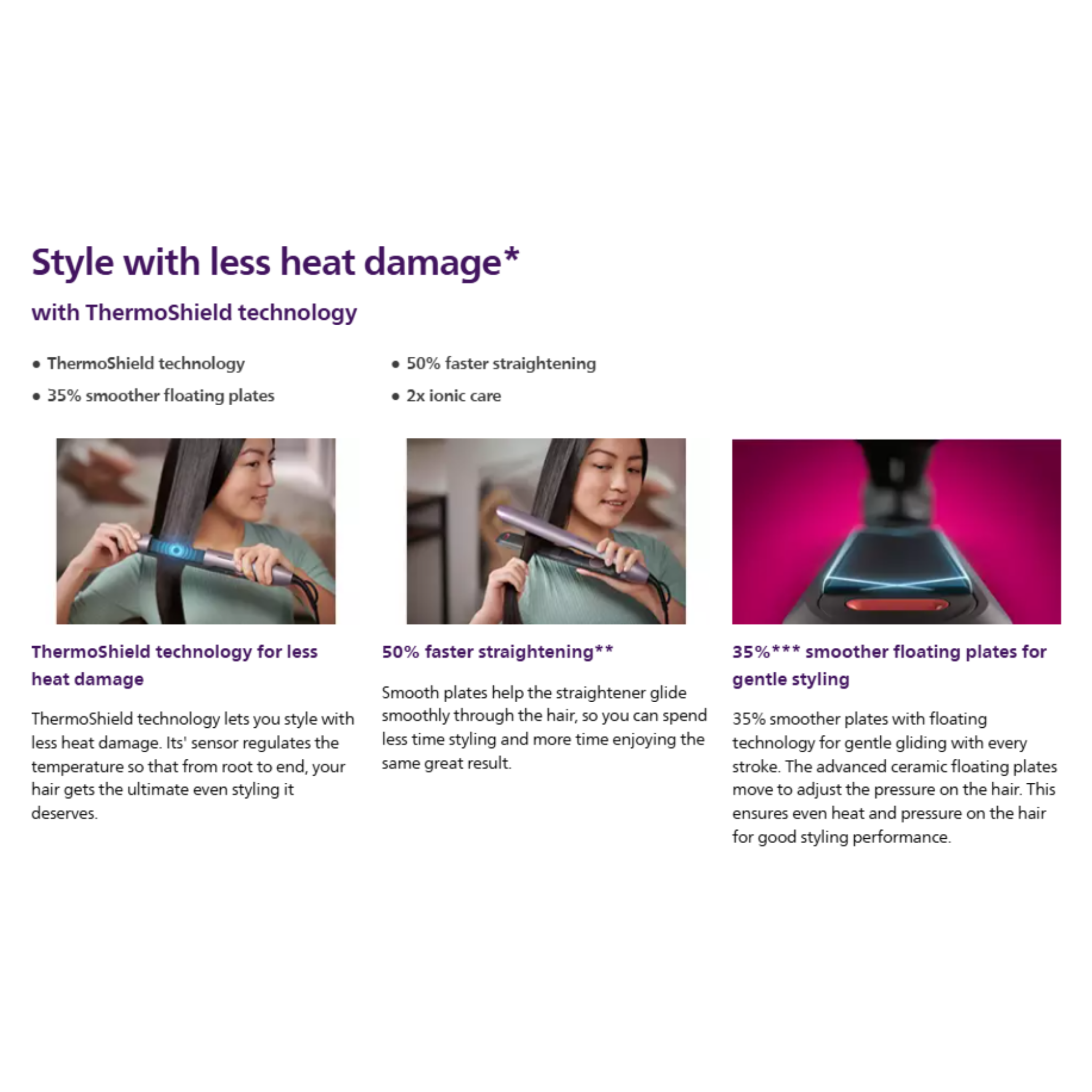 Philips 5000 Series Ionic Hair Straightener (BHS530/00)