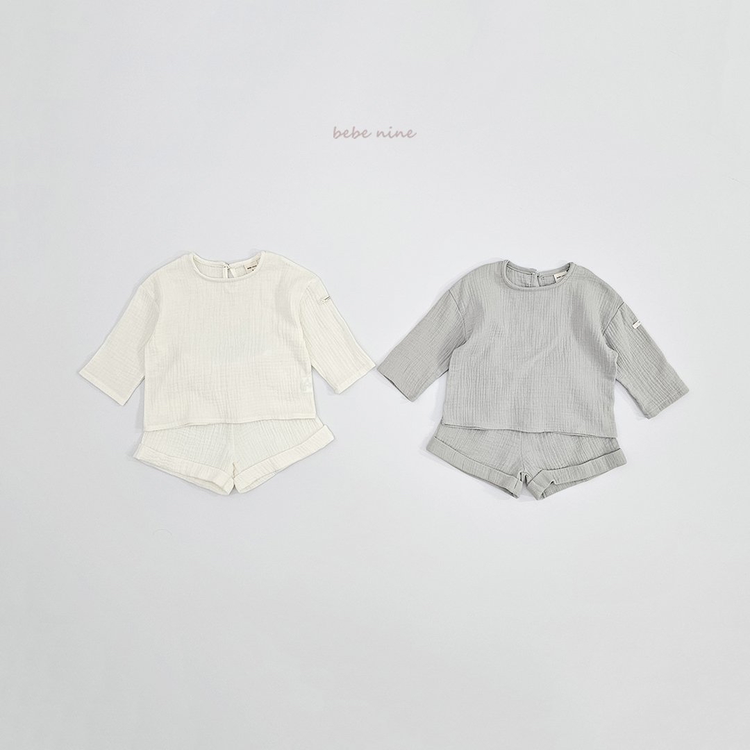 🌸預訂 韓國直送🌸🇰🇷Bebenine兩色簡約純色棉紗長袖上下套裝