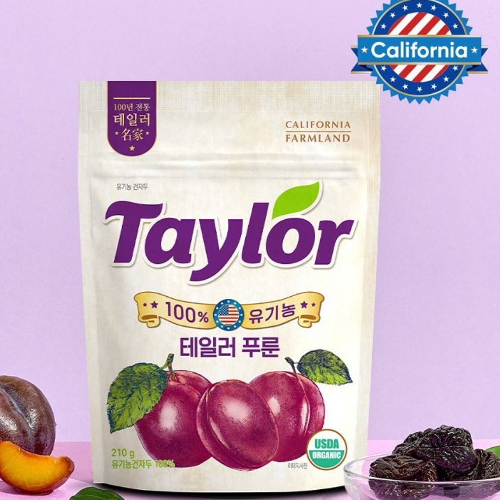 韓國 Taylor 美國加州 100% 有機天然 西梅乾 210g｜Dried Prune