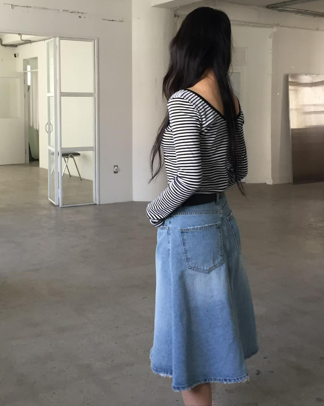 不規則腳牛仔裙