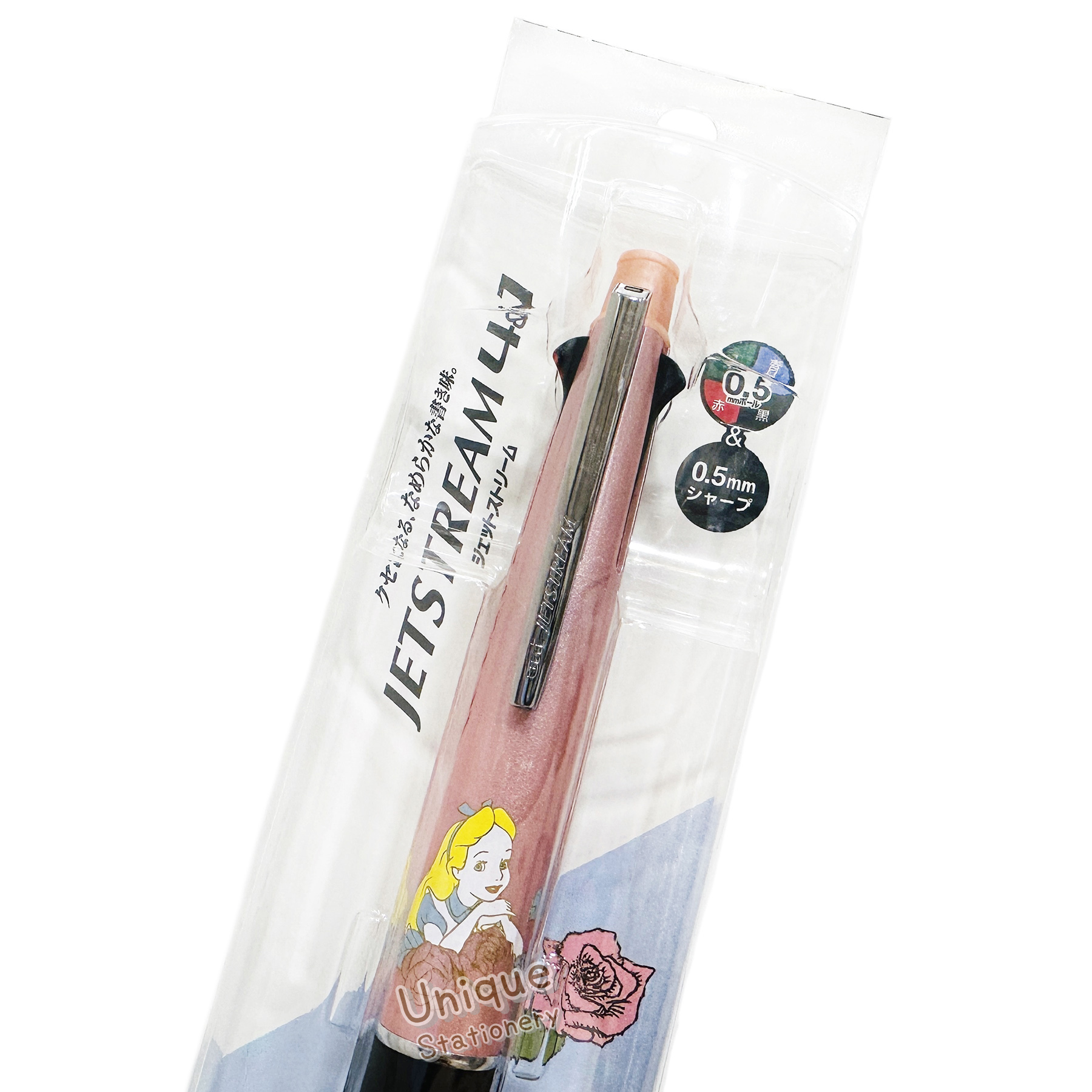 現貨｜Disney Alice 愛麗絲 日本製 uni Jetstream 4&1 多功能 5用筆 0.5mm 4色原子筆 + 0.5mm 鉛芯筆 (306973)