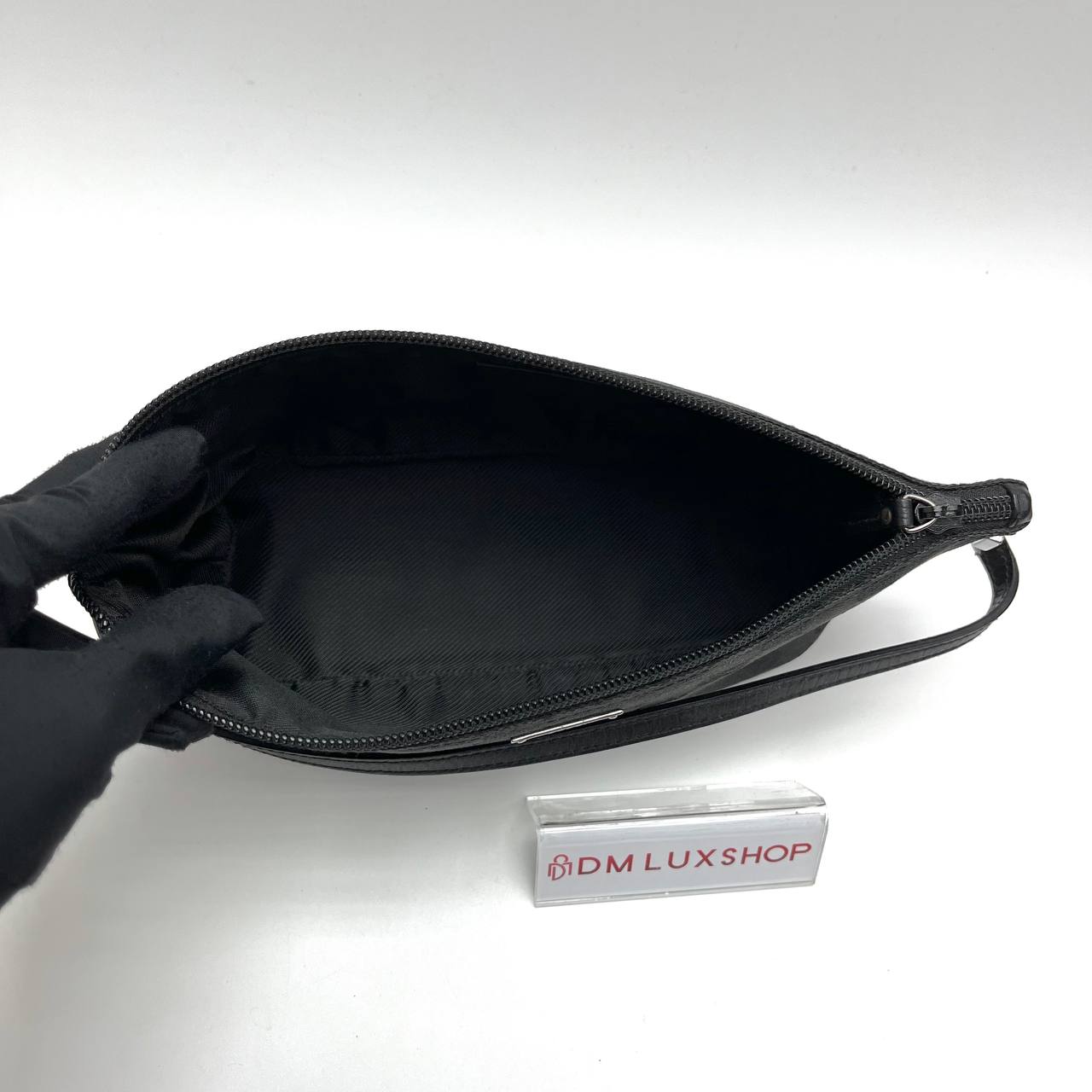 Gucci Black GG Canvas Boat Pochette