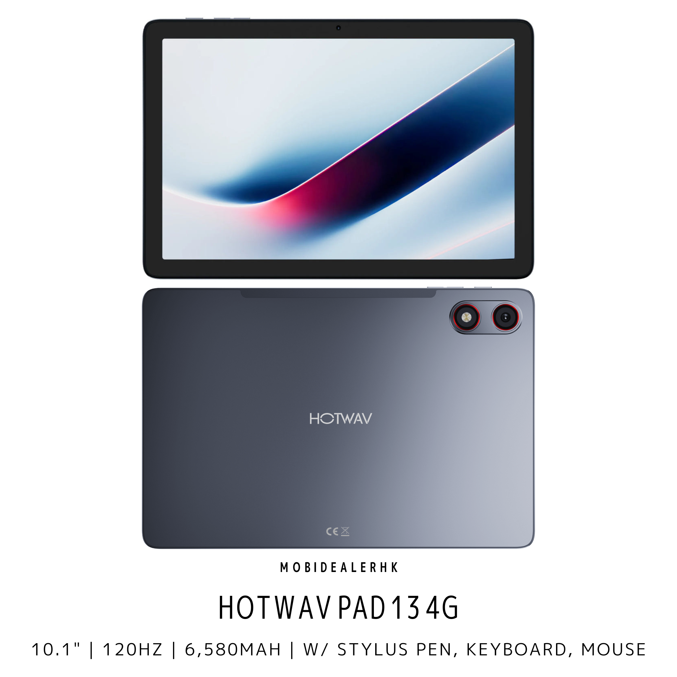 Hotwav Pad 13 | 4G | 平板電腦 | 10.1" | 120Hz | 6,580mAh | 送觸控筆、無線鍵盤、滑鼠